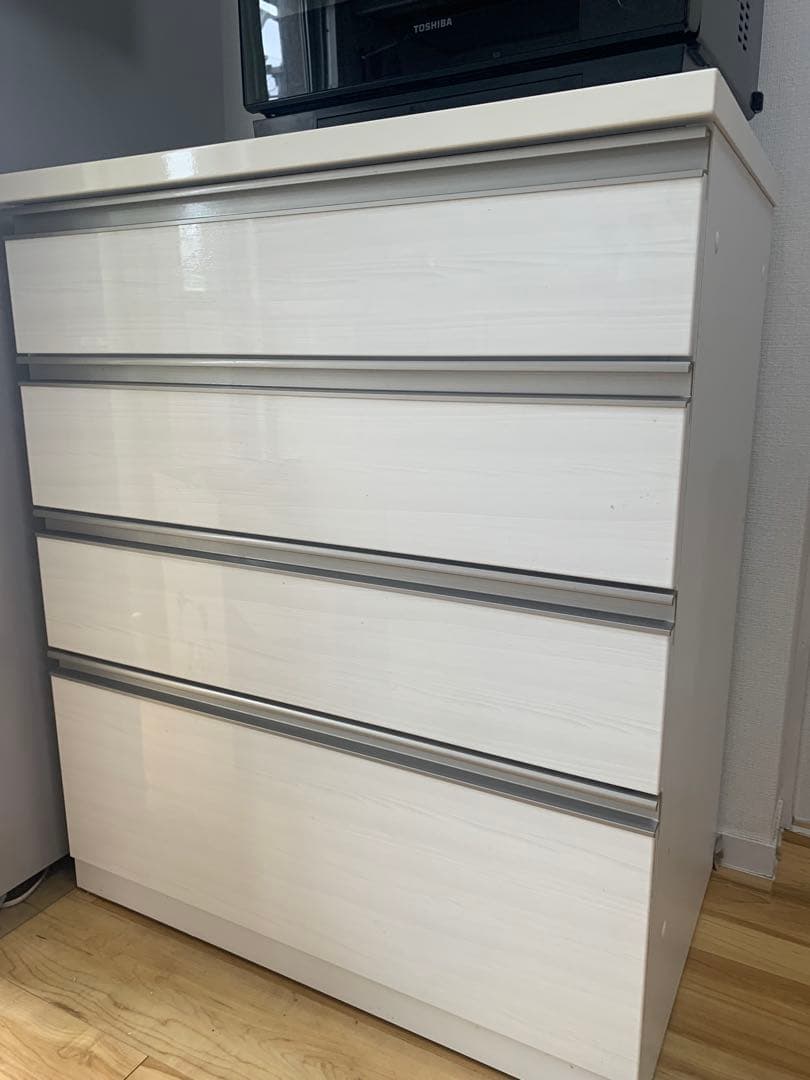 大幅値下げ★美品★ニトリ　リガーレ H50-80C WH)幅ホワイト4段食器棚