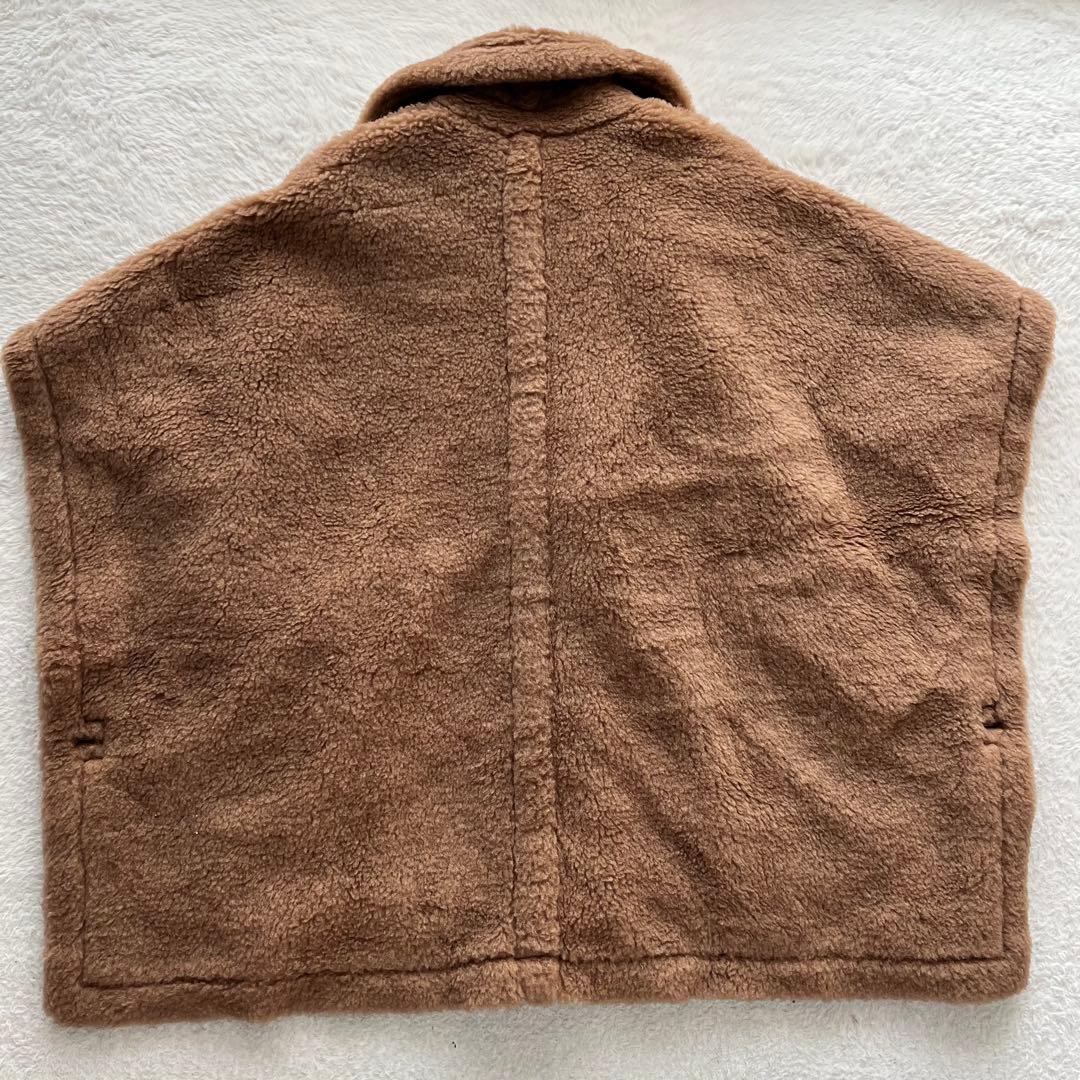 新品未使用✨ Max Mara 白タグ テディベア ポンチョ ケープ キャメル