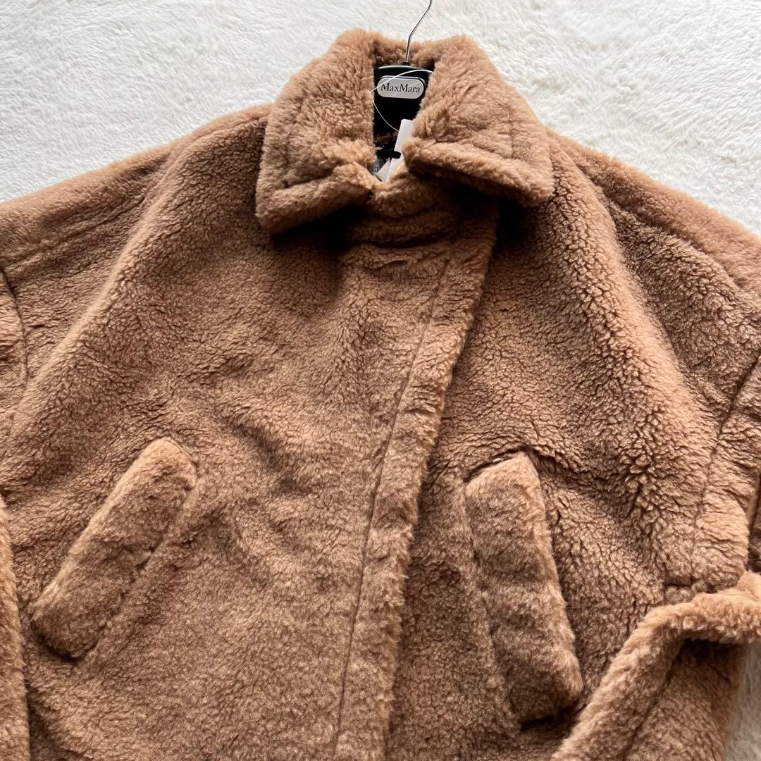 新品未使用✨ Max Mara 白タグ テディベア ポンチョ ケープ キャメル