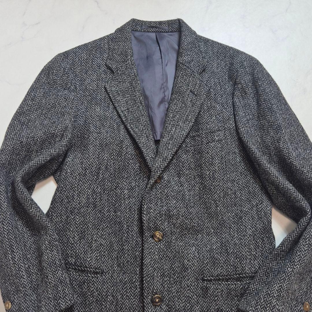 ジェイプレス ハリスツイード ヘリンボーン テーラードジャケット L