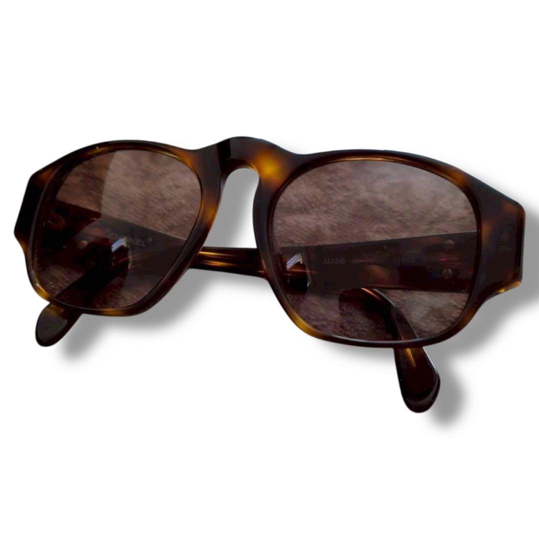 美品　シャネル　CHANEL ココマーク　サングラス　91235 べっ甲