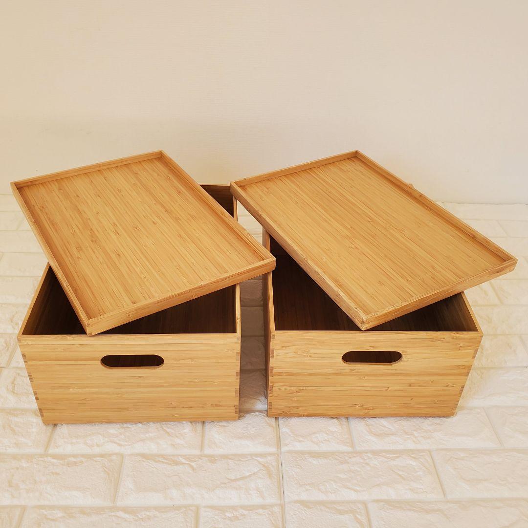 極美品 無印良品 14点セット 重なる竹材長方形ボックス 収納ボックス 小物入れ