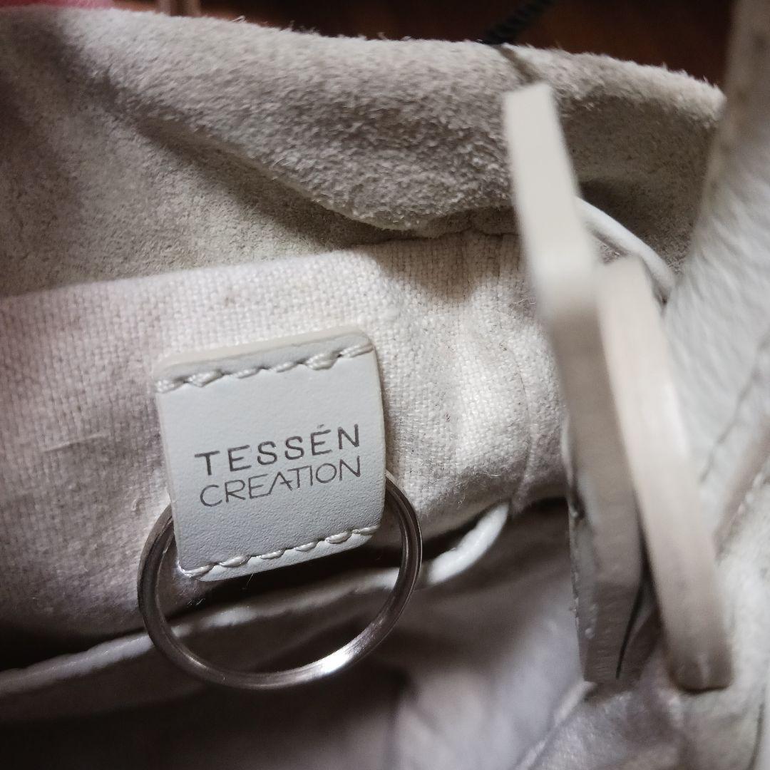 3006【希少】テッセンクリエーション　スエードバッグ　ナチュラル