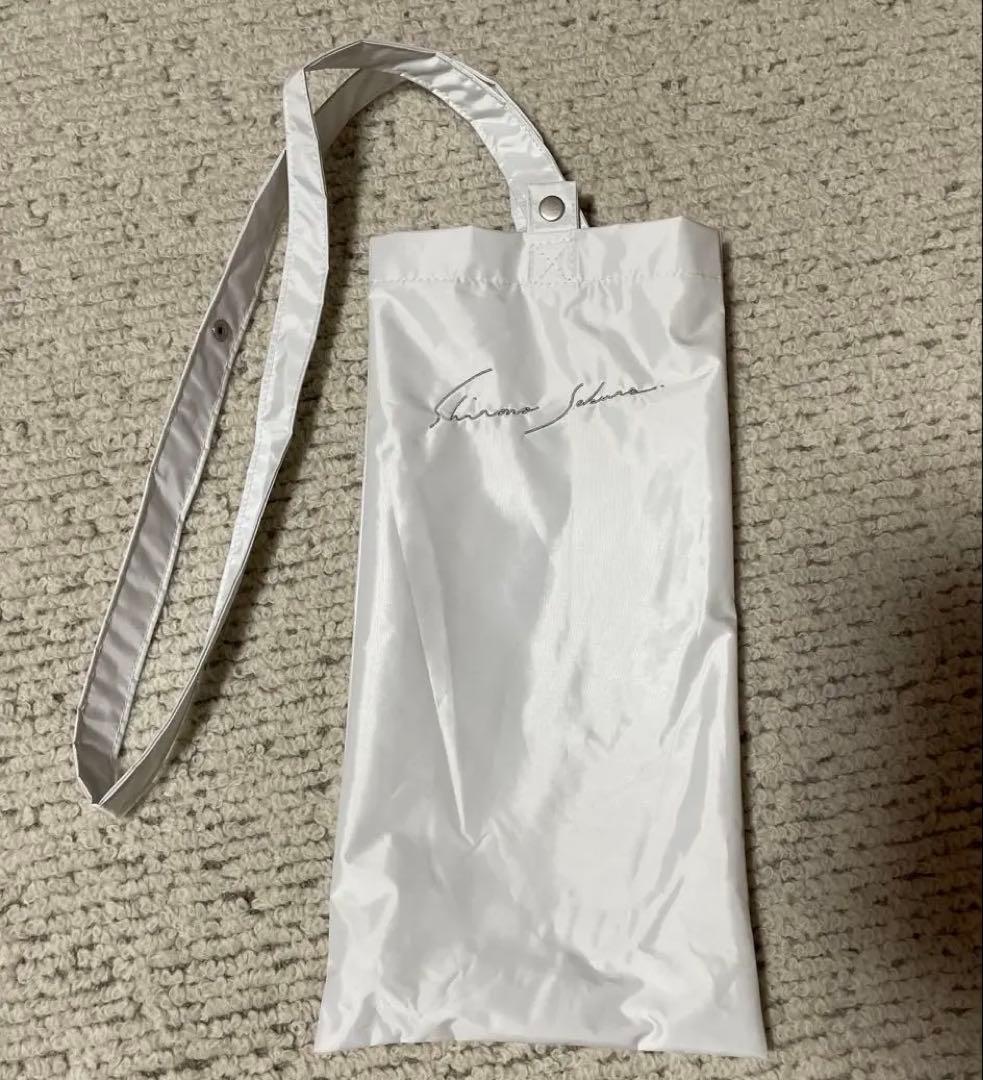 シロノサクラ 日傘 新品未使用 折りたたみ フリル ホワイト 晴雨兼用