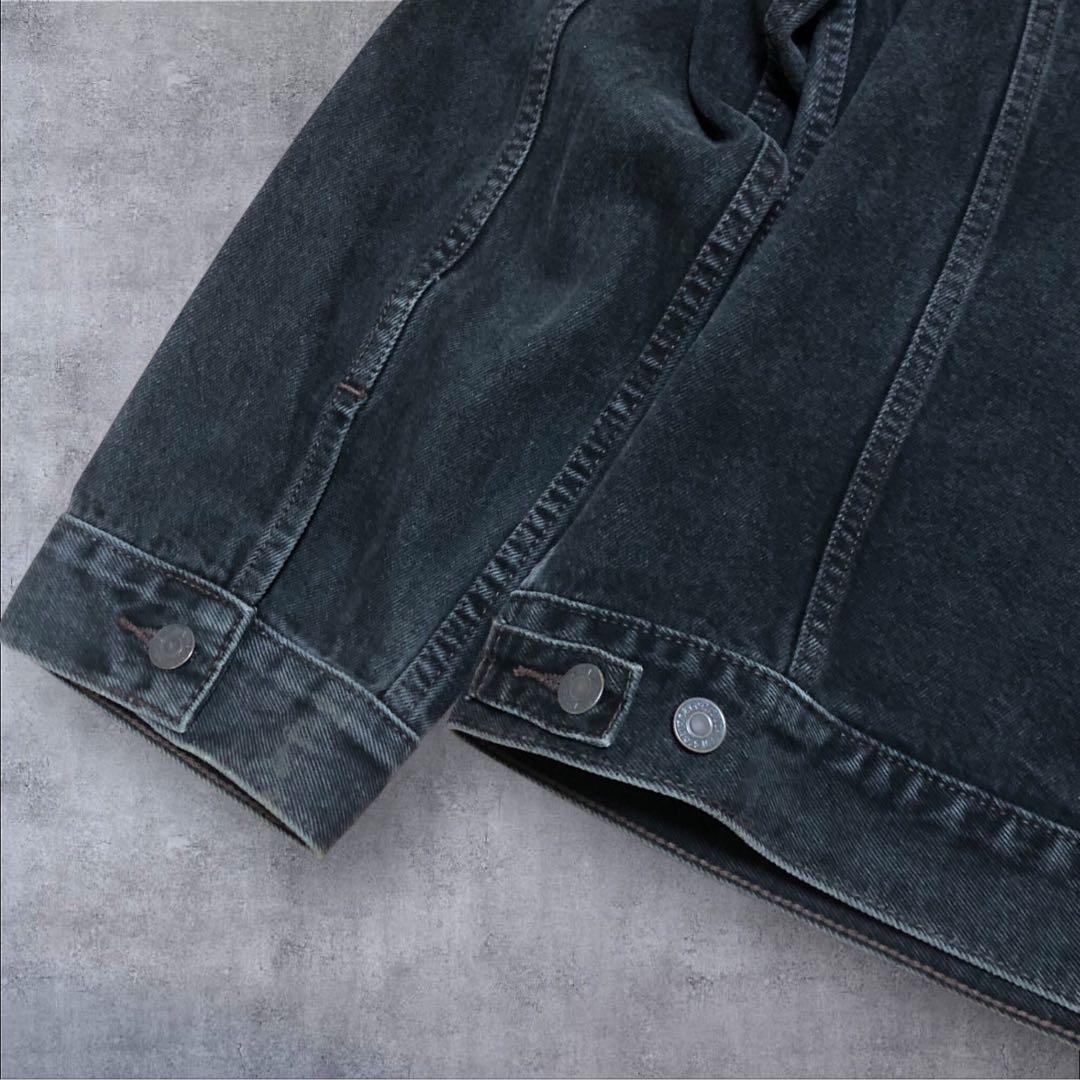 90s ユーロリーバイスLevi's70506 ブラックトラッカージャケット　L