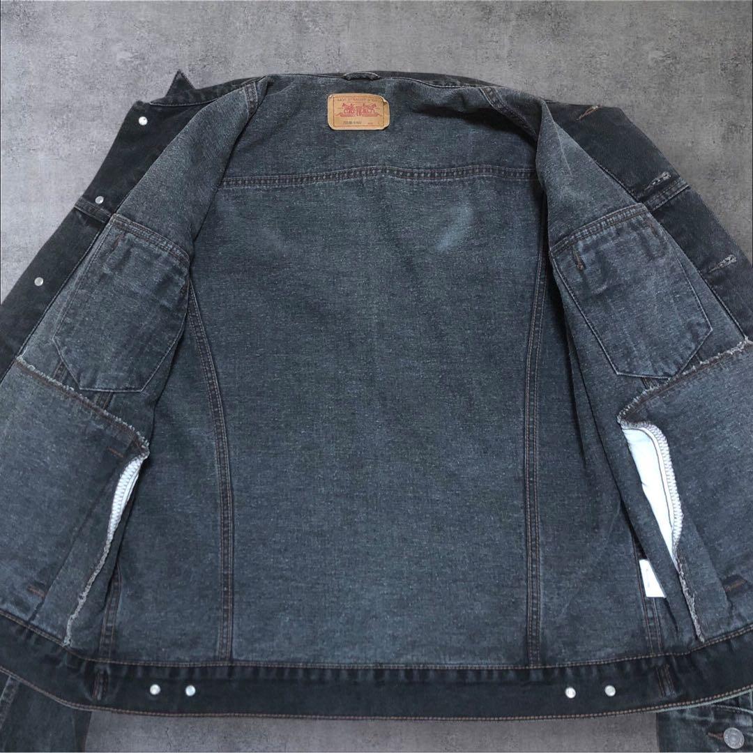 90s ユーロリーバイスLevi's70506 ブラックトラッカージャケット　L