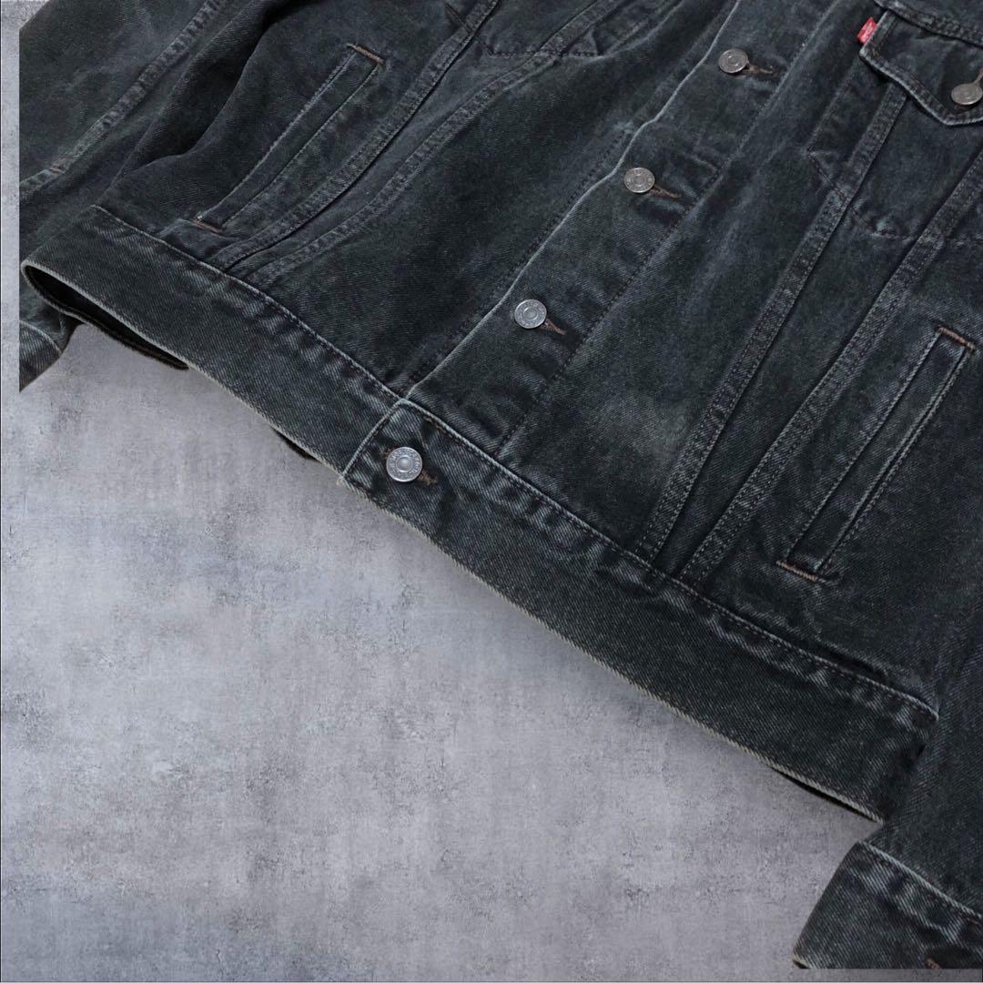 90s ユーロリーバイスLevi's70506 ブラックトラッカージャケット　L