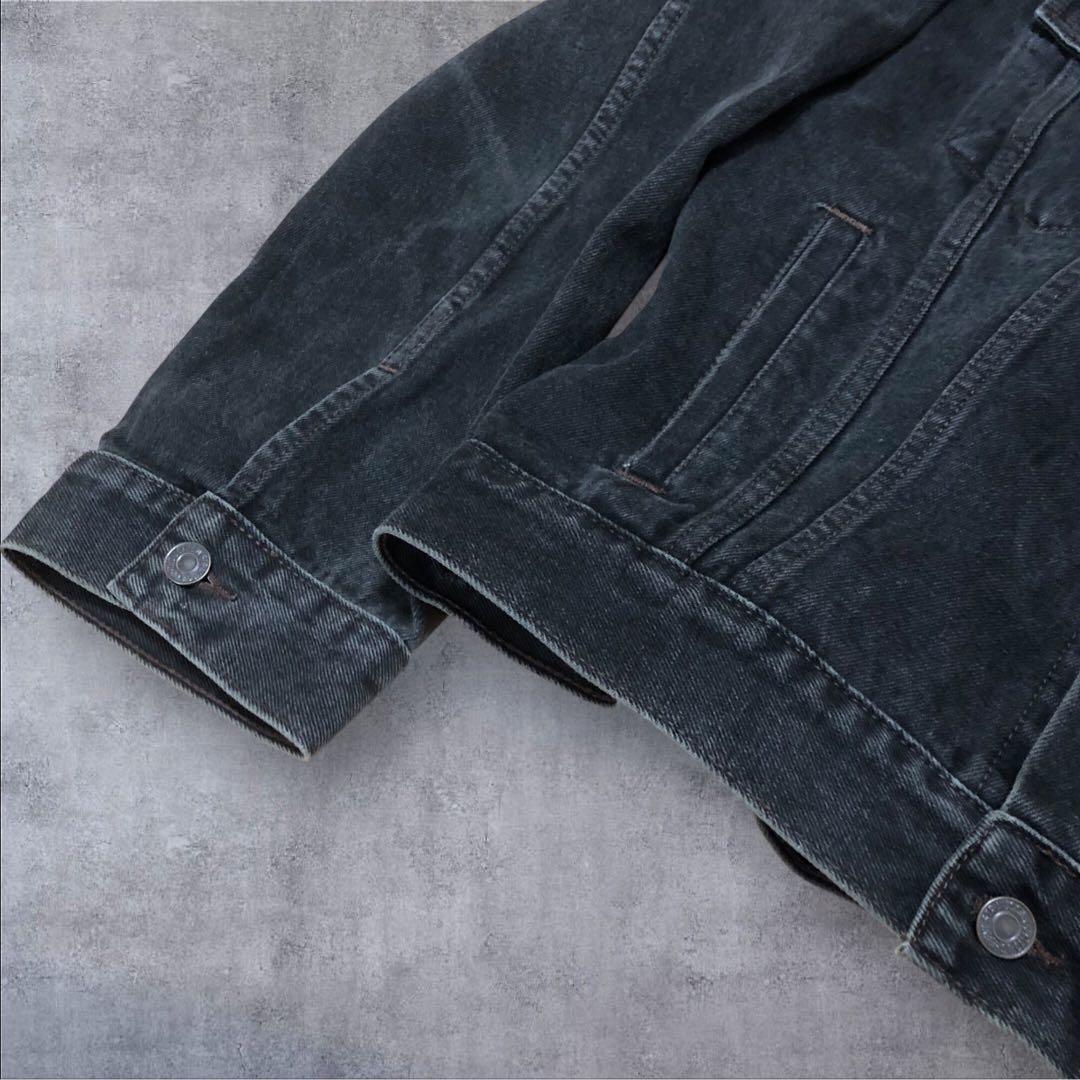 90s ユーロリーバイスLevi's70506 ブラックトラッカージャケット　L