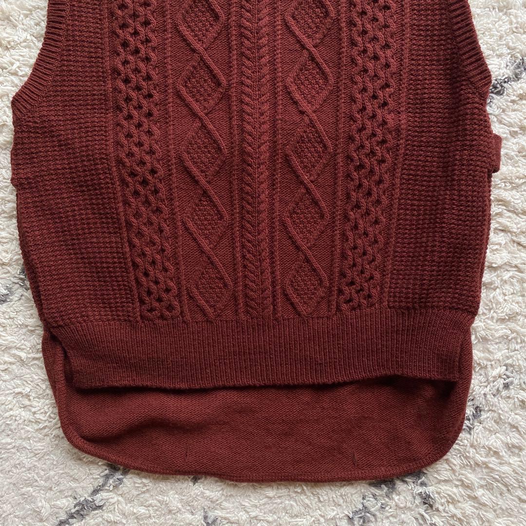 新品♡タグ付♡ stein OVERLAPED CABLE KNIT VEST