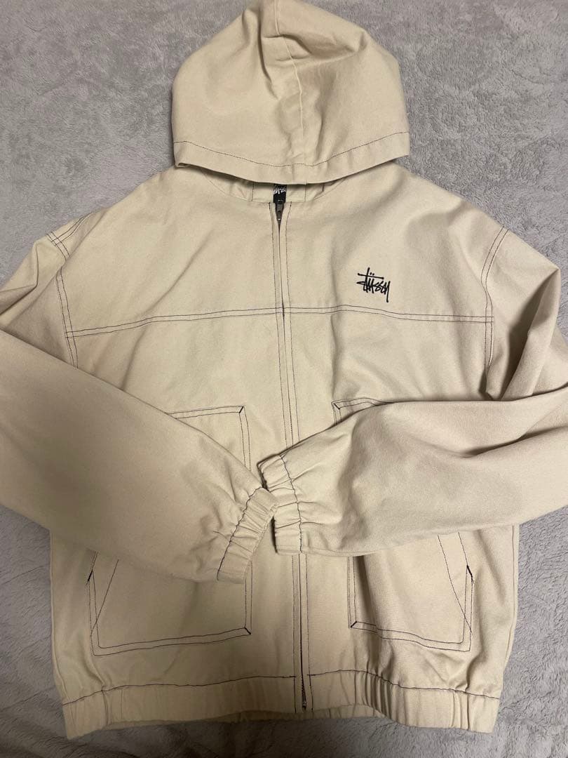 Stussy フード付きベージュジャケット Mサイズ