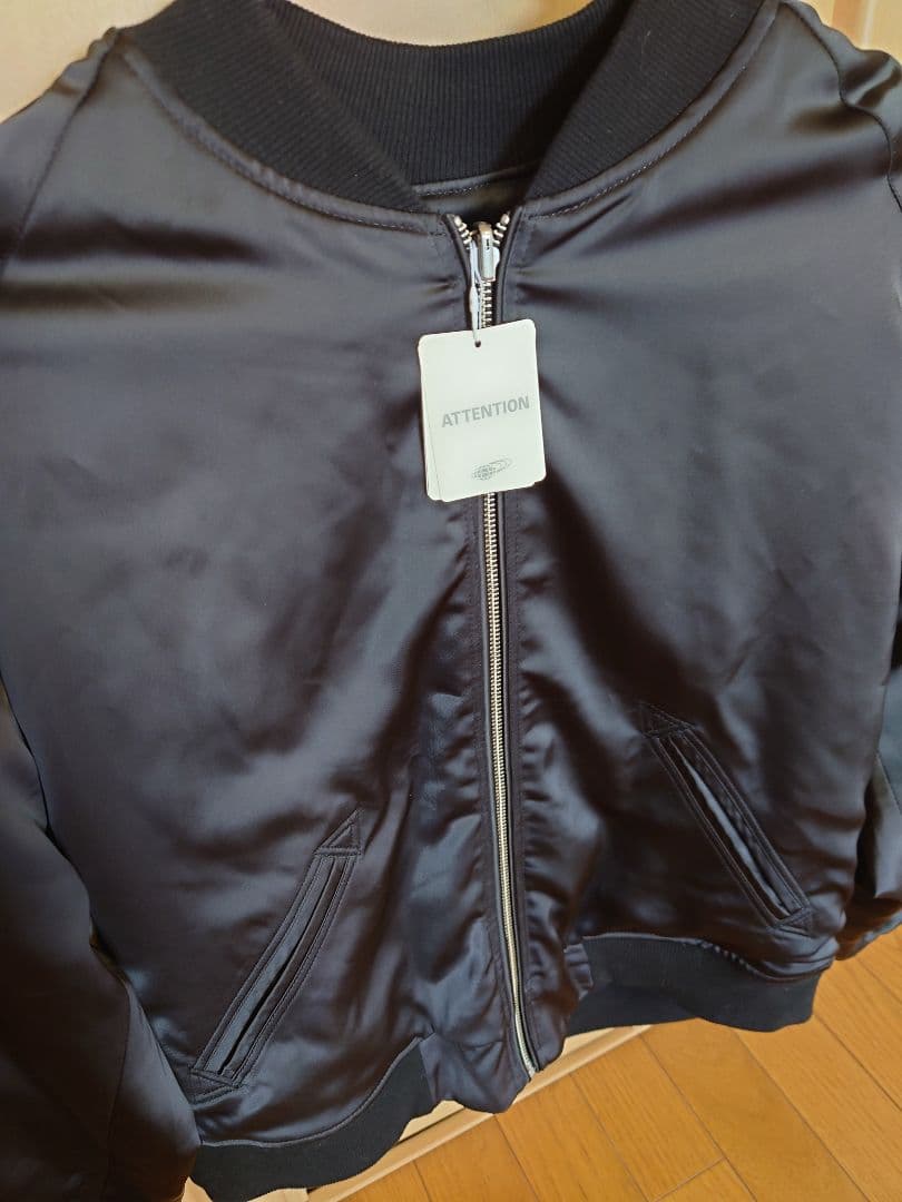 かおりん★ mmts 猫刺繍リバーシブルスカジャン レディース 黒