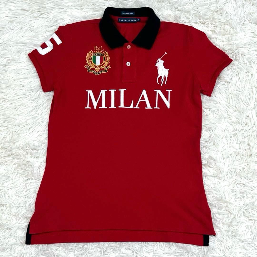 『美品』ラルフローレン ポロシャツ ミラン ビックポニー レディースL スキニー