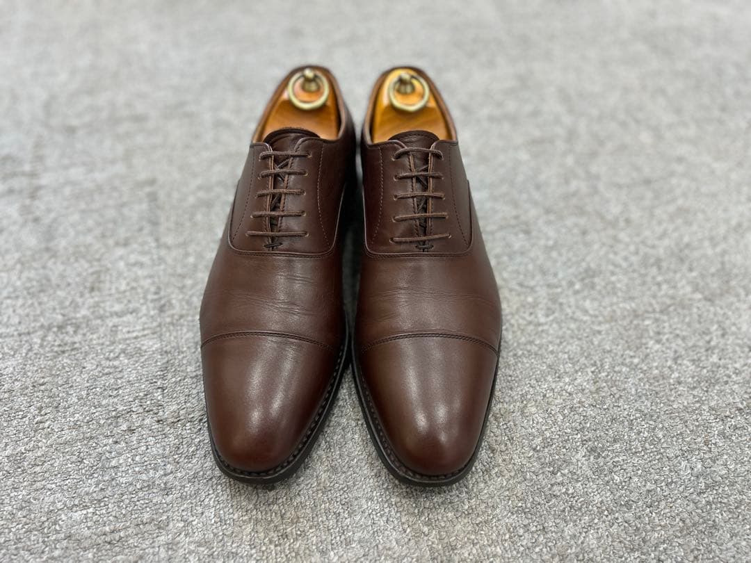 美品◆スコッチグレイン礼装ストレートチップ25cmグッドイヤーウェルト製法