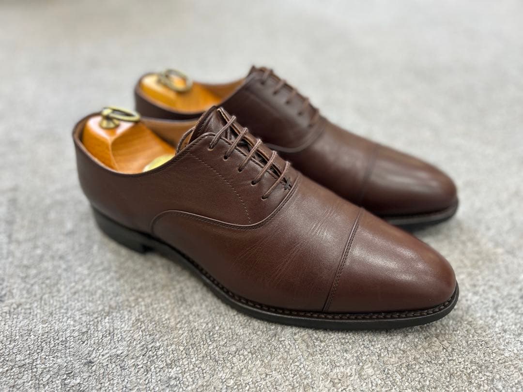 美品◆スコッチグレイン礼装ストレートチップ25cmグッドイヤーウェルト製法