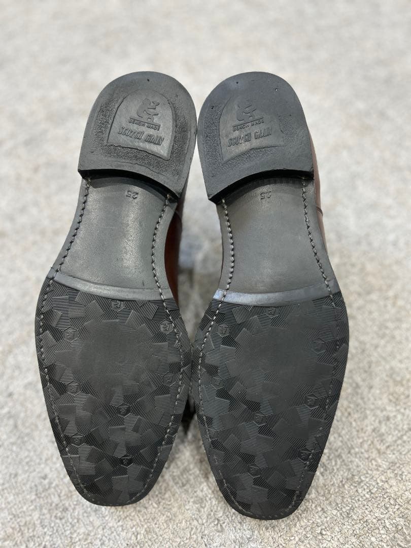 美品◆スコッチグレイン礼装ストレートチップ25cmグッドイヤーウェルト製法