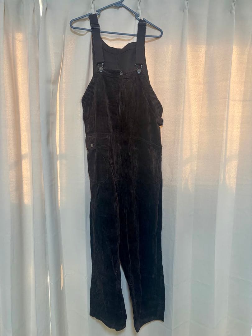 ニコアンド【今期完売】コーデュロイオーバーオール　ブラウンＭ