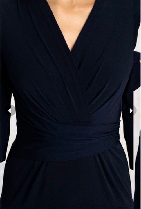 Kayme ケイミー ギャザーワンピース　ネイビー