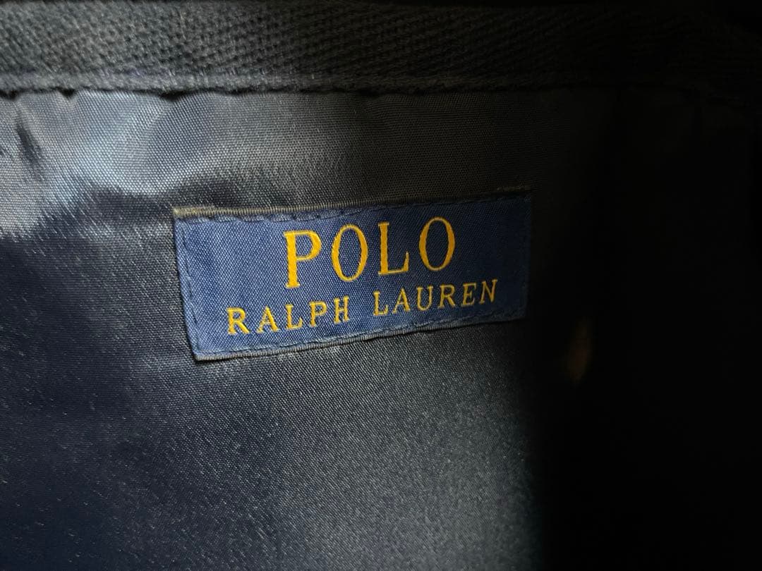 赤 コーデュロイ リュック ポロ刺繍