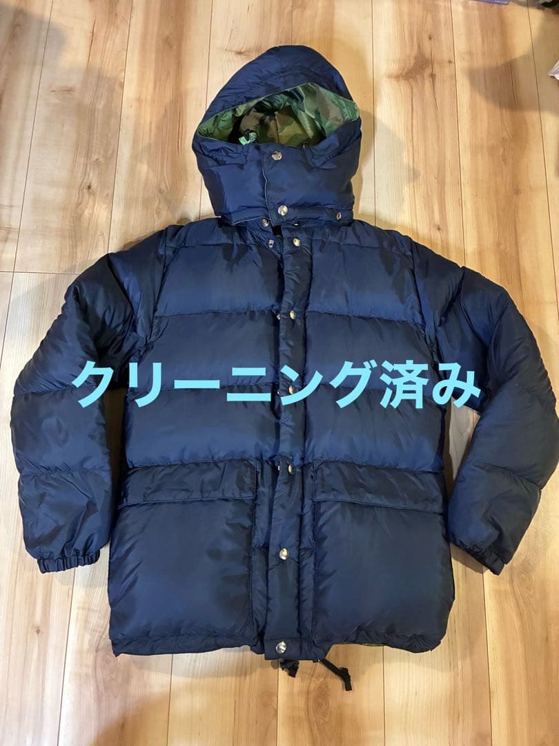 【美品】クレセントダウンワークスネイビー ダウンジャケット 迷彩裏地【入手困難】