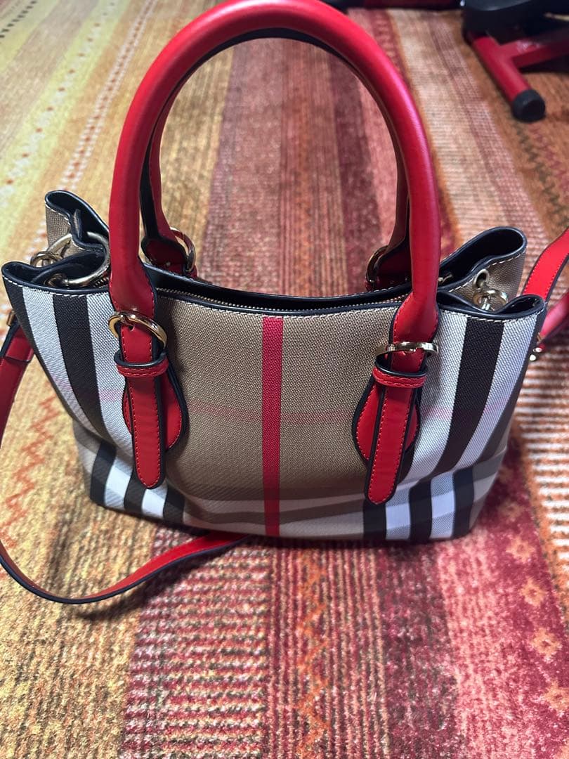 Burberry チェック柄 ハンドバッグ ショルダーバッグ ツーウェイ 中型