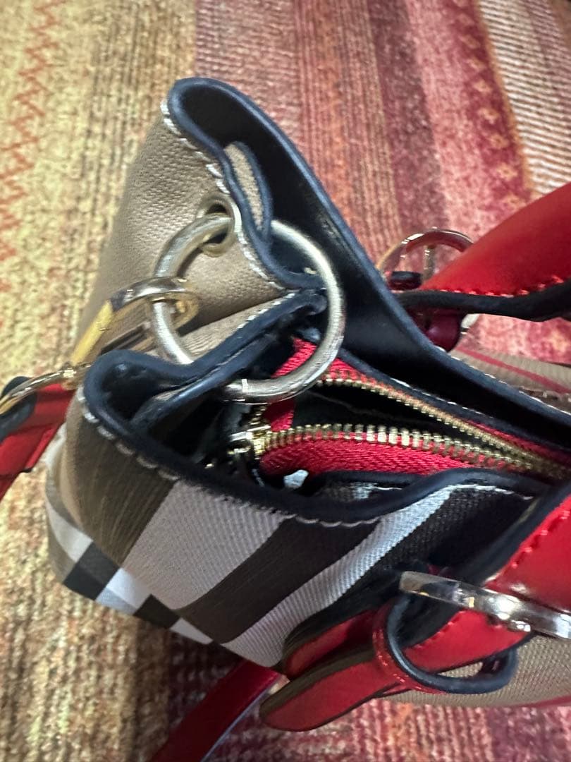 Burberry チェック柄 ハンドバッグ ショルダーバッグ ツーウェイ 中型