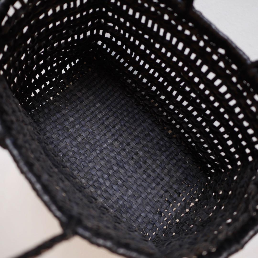 45R レザーかご編みバッグ