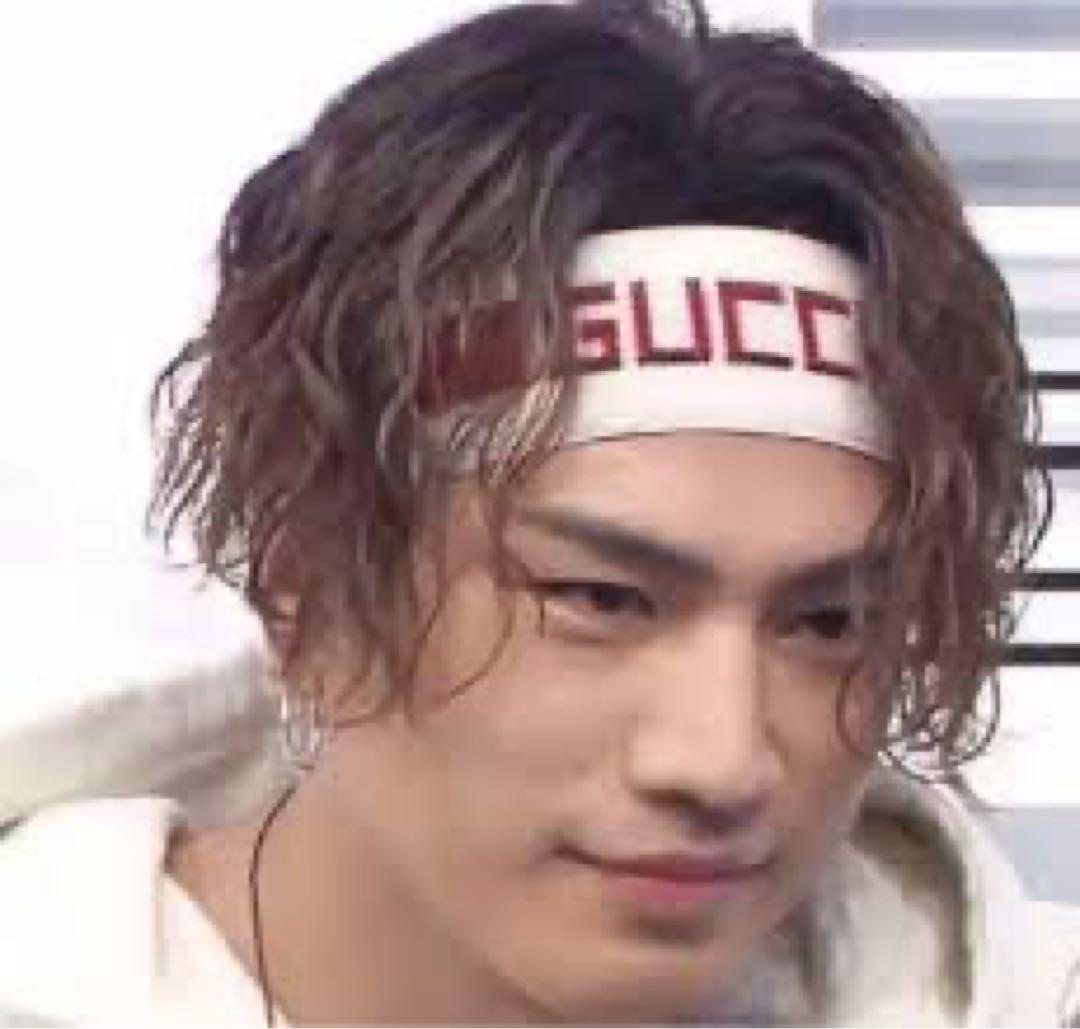 未使用級✨グッチ ヘアバンド リストバンド 登坂広臣 テテ ロゴ シェリーライン