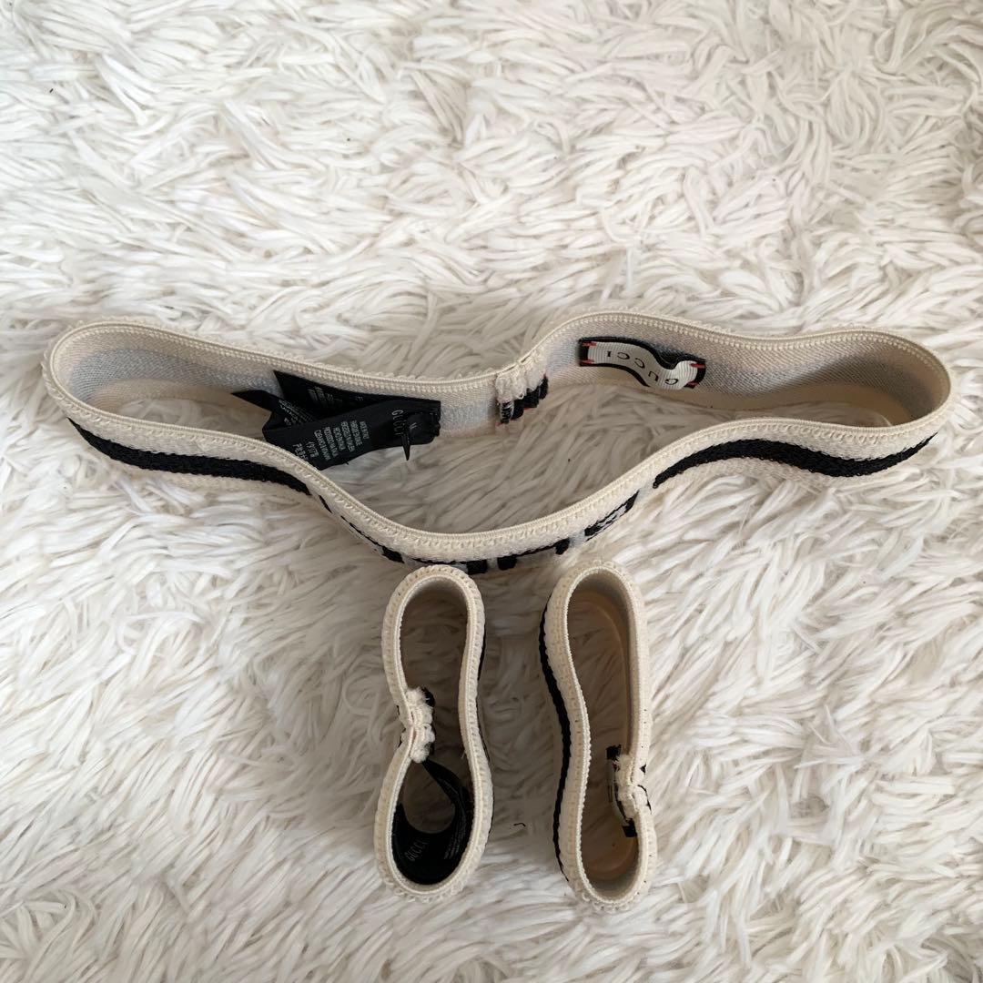 未使用級✨グッチ ヘアバンド リストバンド 登坂広臣 テテ ロゴ シェリーライン