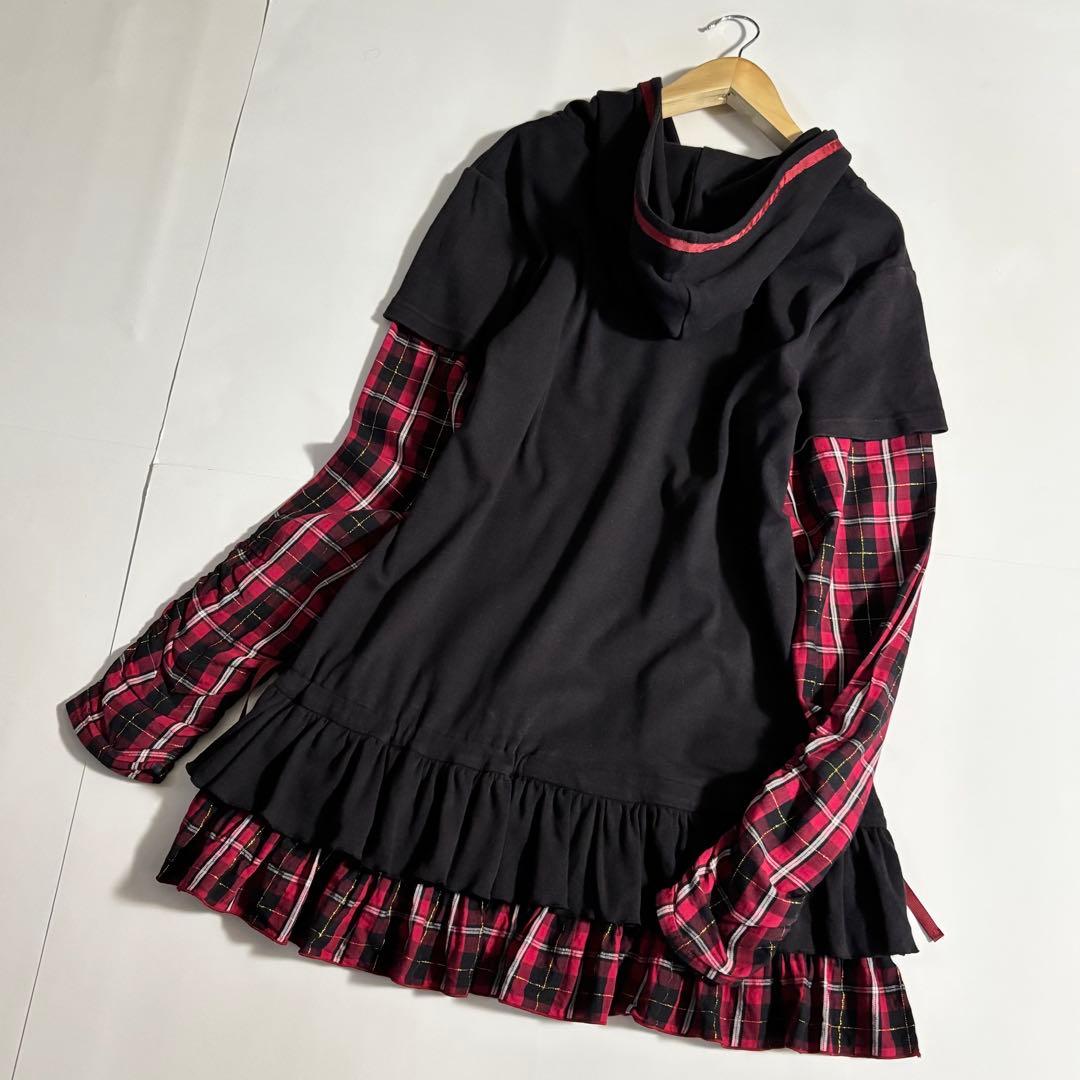 PUTUMAYO プトマヨ　うさぎ・音符柄　ドッキングチュニック・ワンピース