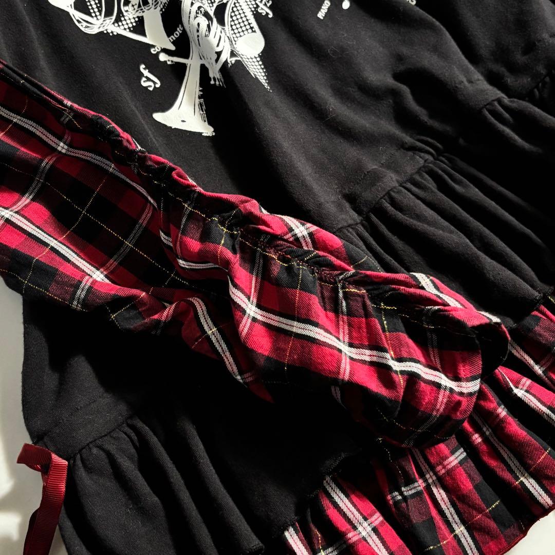 PUTUMAYO プトマヨ　うさぎ・音符柄　ドッキングチュニック・ワンピース