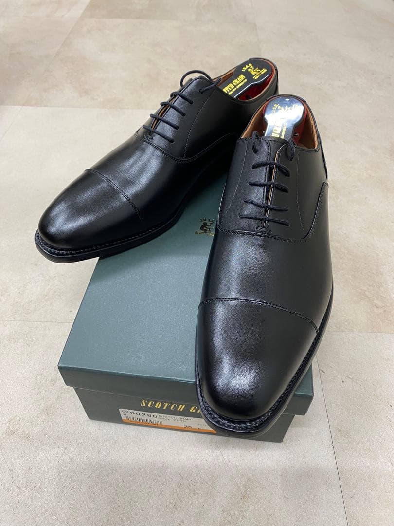 ★新品未使用☆ スコッチグレイン ブラック ドレスシューズ 25cm