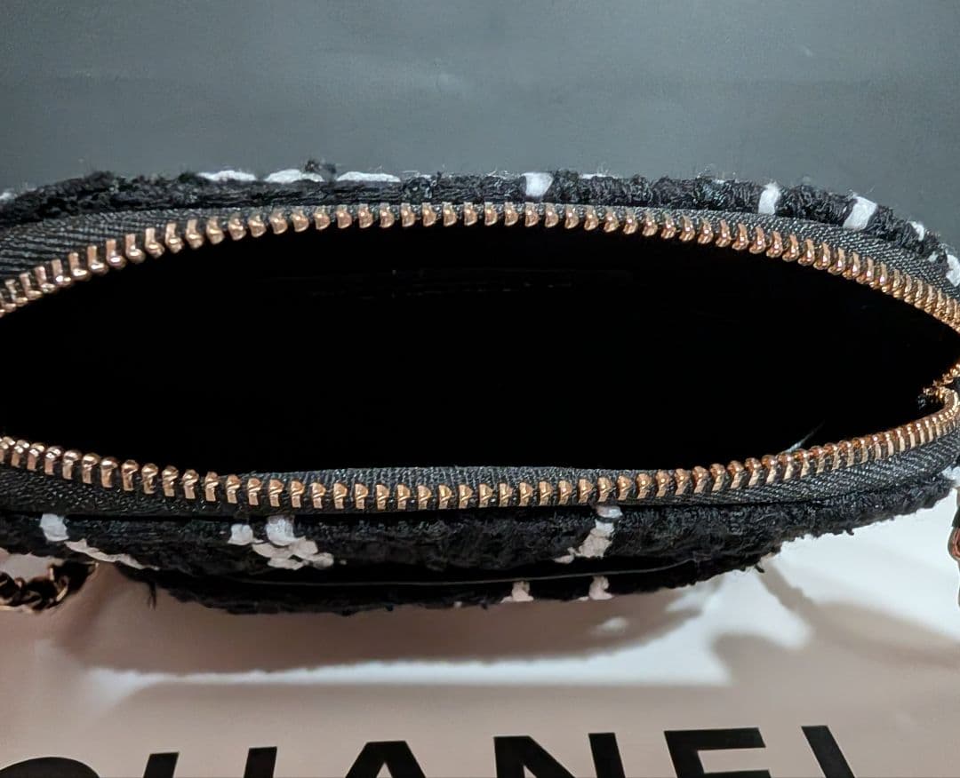 CHANEL ノベルティツイード チェーンショルダーバッグ