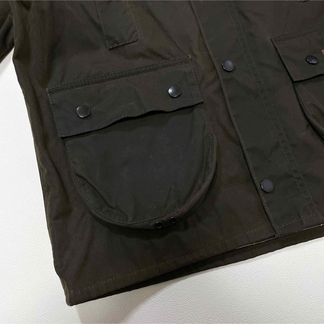 6641 バブアー　オイルドジャケット　襟コーデュロイ　イギリス製　カーキ