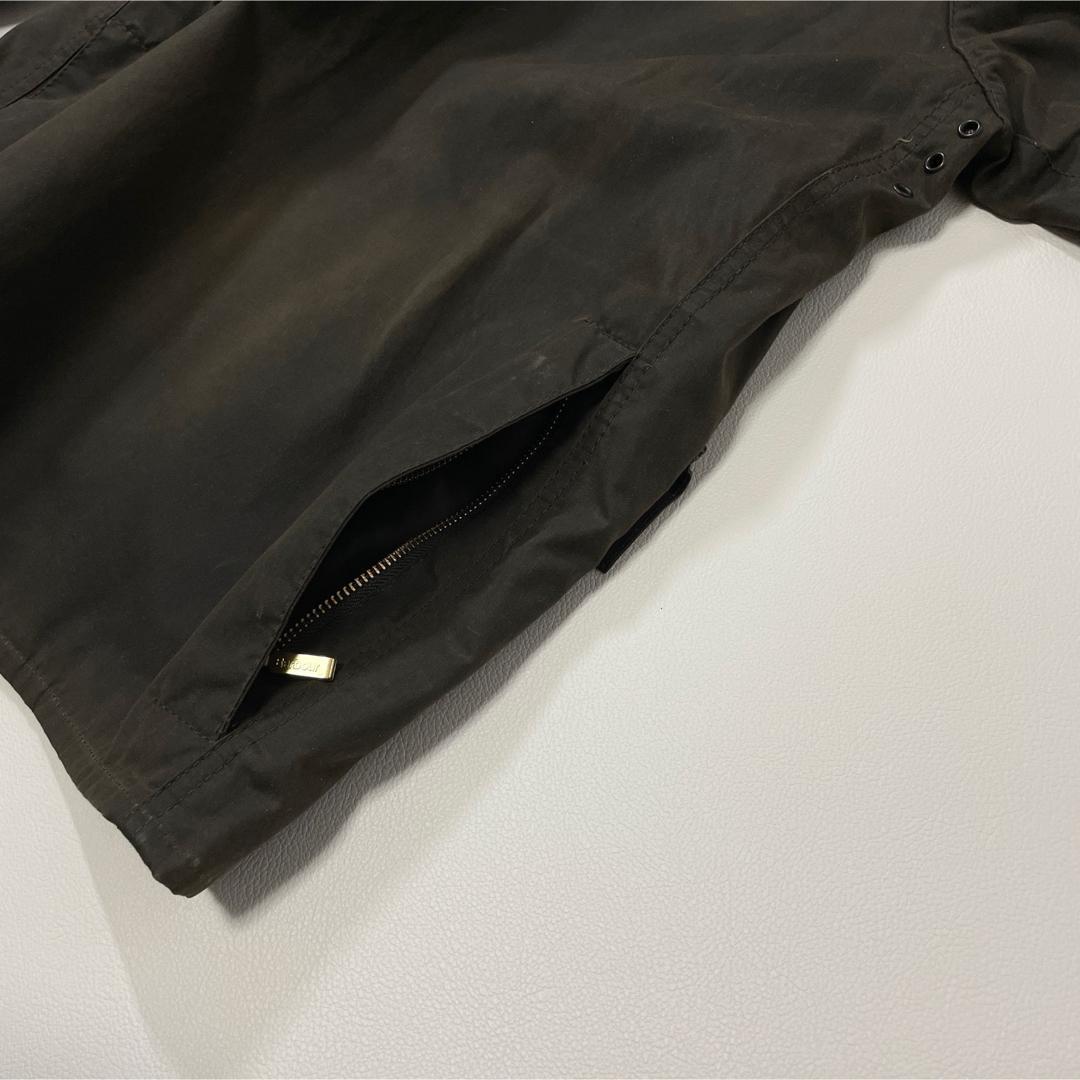 6641 バブアー　オイルドジャケット　襟コーデュロイ　イギリス製　カーキ