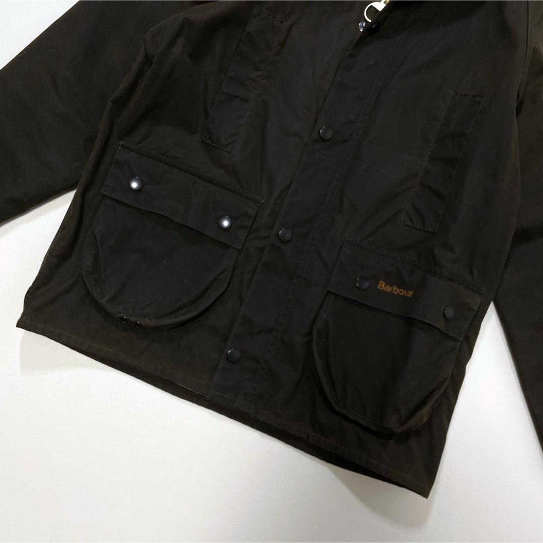 6641 バブアー　オイルドジャケット　襟コーデュロイ　イギリス製　カーキ