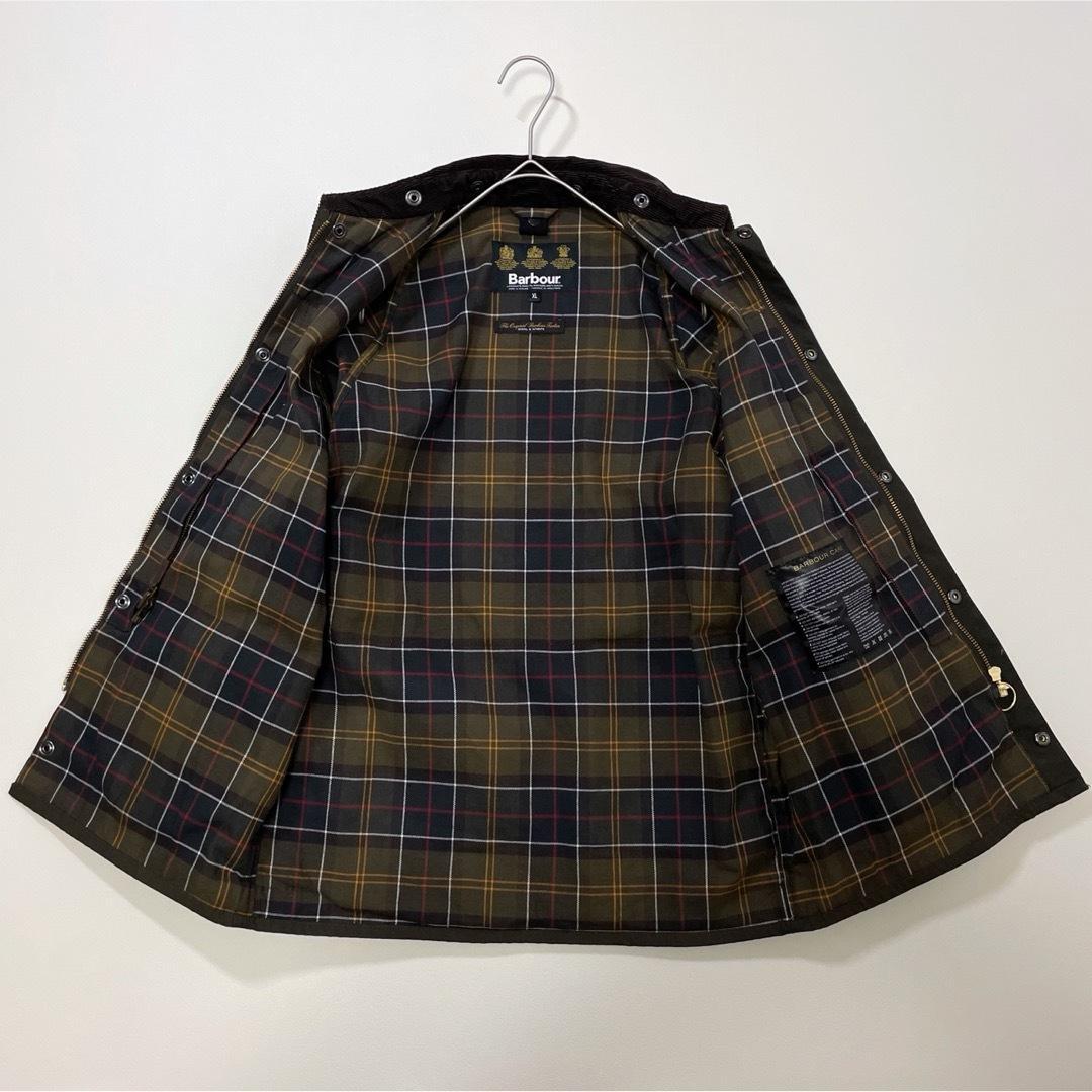 6641 バブアー　オイルドジャケット　襟コーデュロイ　イギリス製　カーキ