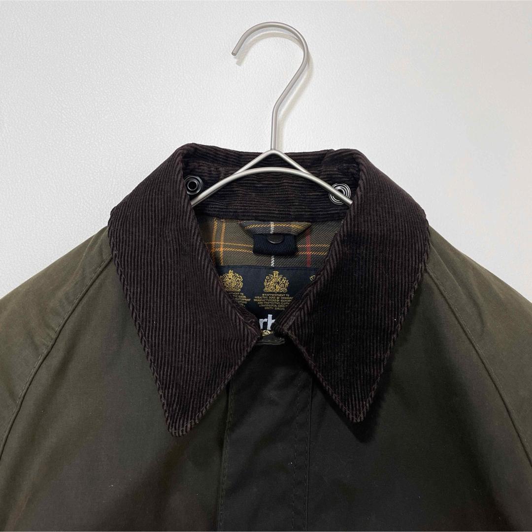 6641 バブアー　オイルドジャケット　襟コーデュロイ　イギリス製　カーキ