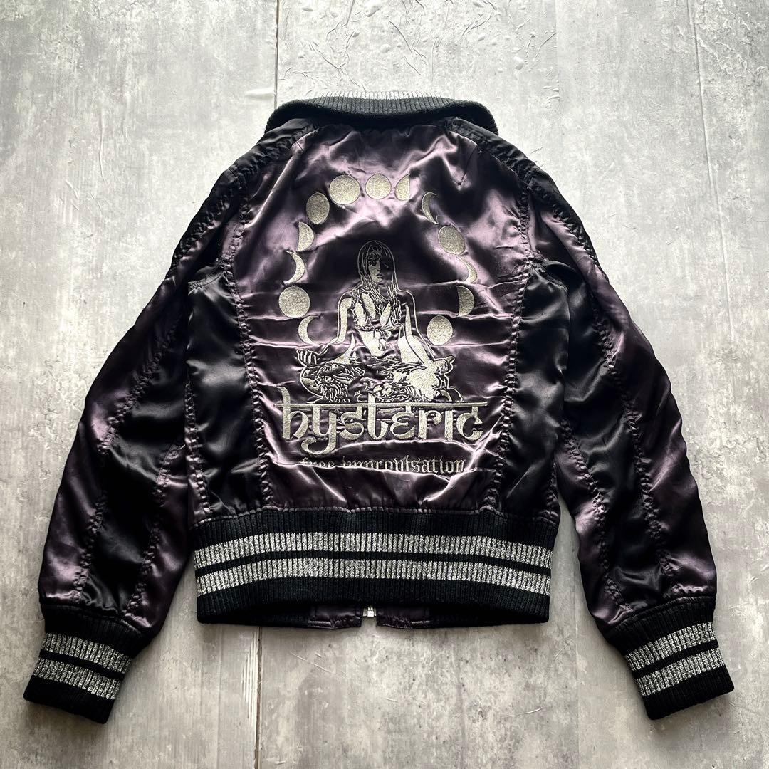 00s HYSTEIC GLAMOUR ガール 刺繍 短丈　スカジャン ムーン