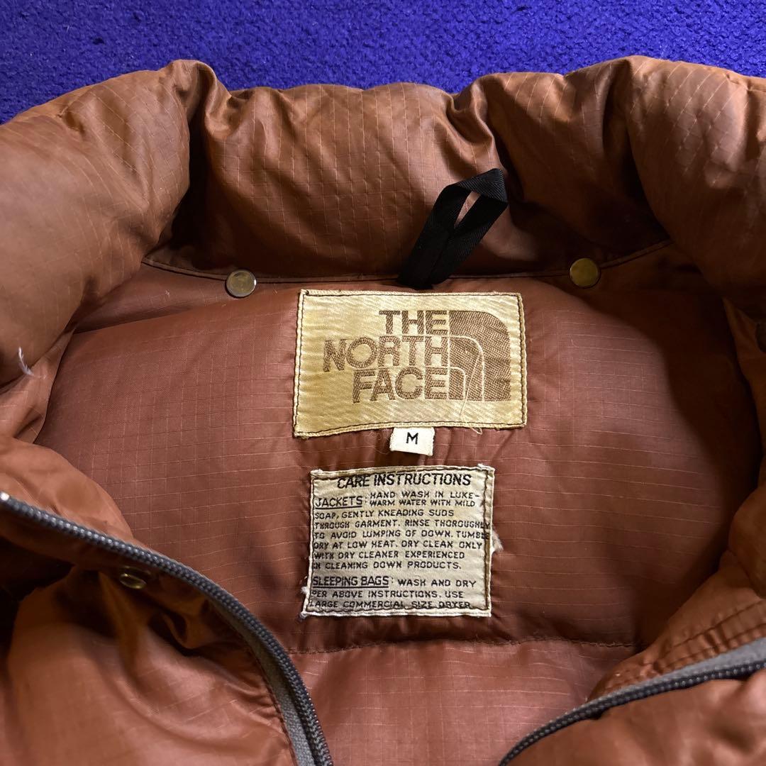 70s The North Face 茶タグ カラコラム ダウン ジャケット