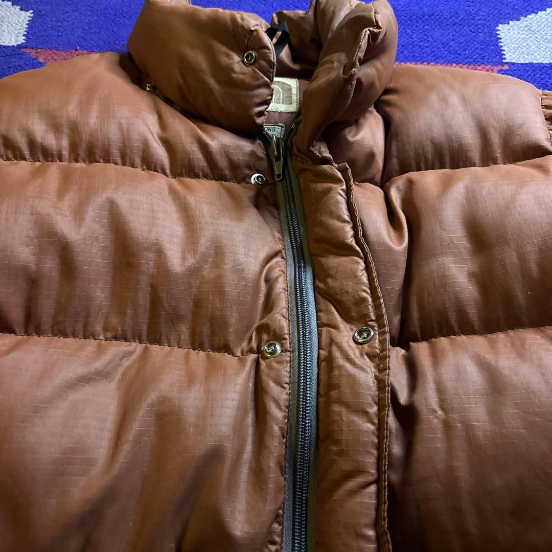 70s The North Face 茶タグ カラコラム ダウン ジャケット