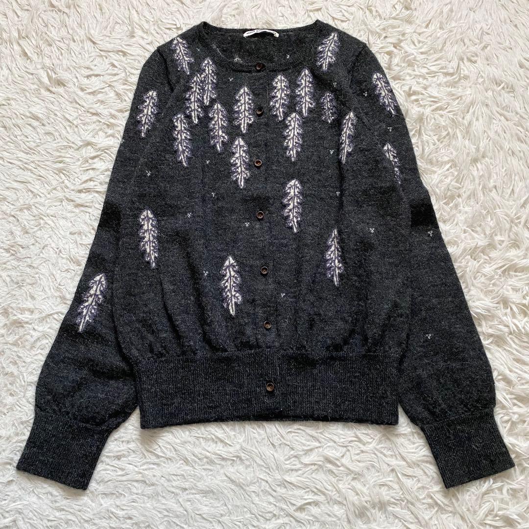 極美品■ミナペルホネン　 candle　アルパカ　ニット カーディガン