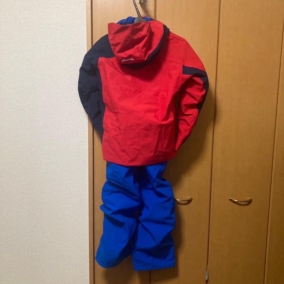 phenix 子ども用スキーウェア 赤/青　手袋プレゼント