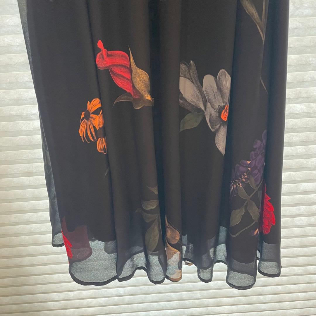 AMERI 花柄 長袖 マキシドレス