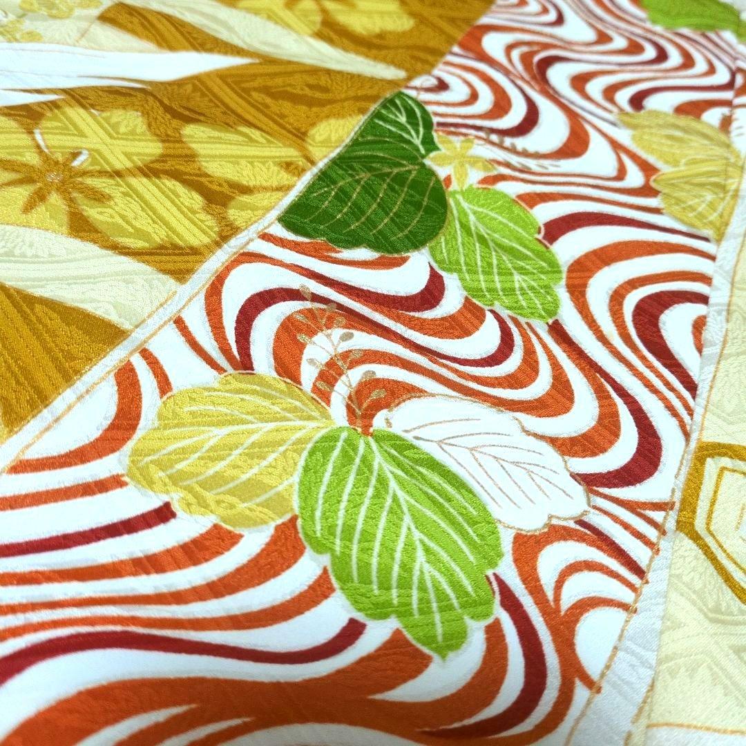 正絹 薄卵 舞鶴刺繍 吉祥 振袖ドレス