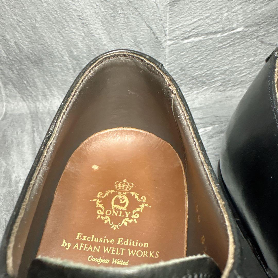 美品 ONLY グッドイヤーウェルト製法 革靴 Vibramソール 黒