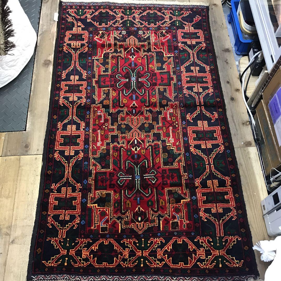 バルーチ　トライバルラグ　ヴィンテージ！　アフガニスタン絨毯　手織り