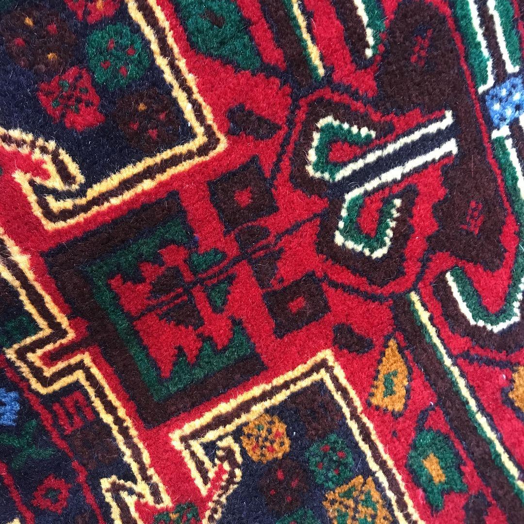 バルーチ　トライバルラグ　ヴィンテージ！　アフガニスタン絨毯　手織り