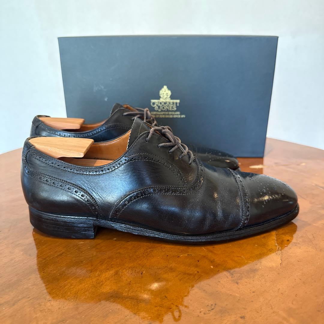 【CROCKETT&JONES 】CHAIRMAN BLACK CALF