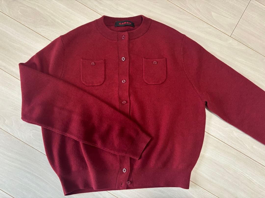 そ*あ様 CABAN✳︎バーガンディ カーディガン S