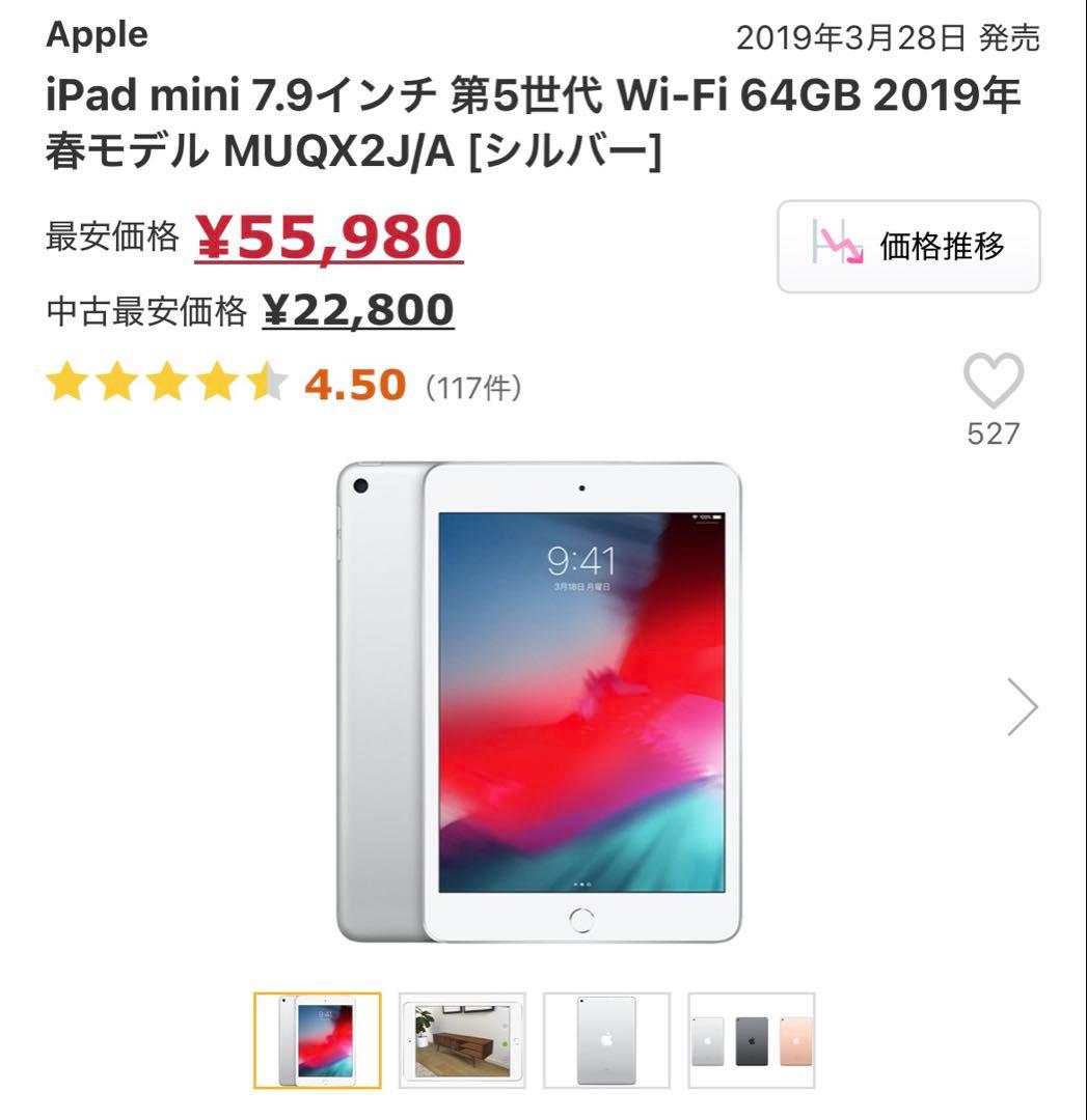 iPad mini(第5世代)未使用